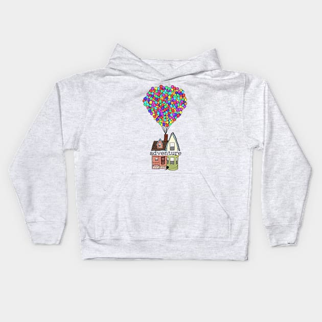 Adventure Is Out There Kids Hoodie by nora-hope